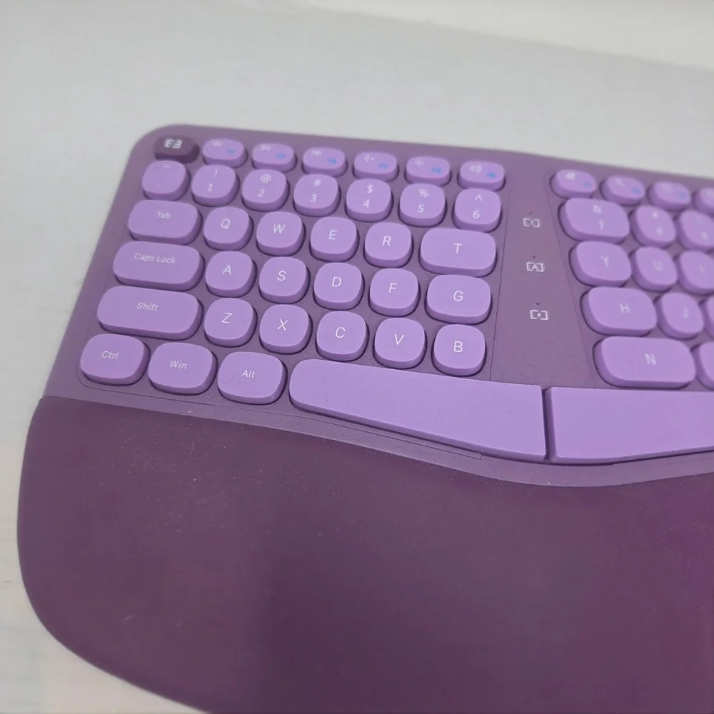 Seenda Wireless Ergonomic Keyboard Purple Split Layout Wrist Rest JPX003 103